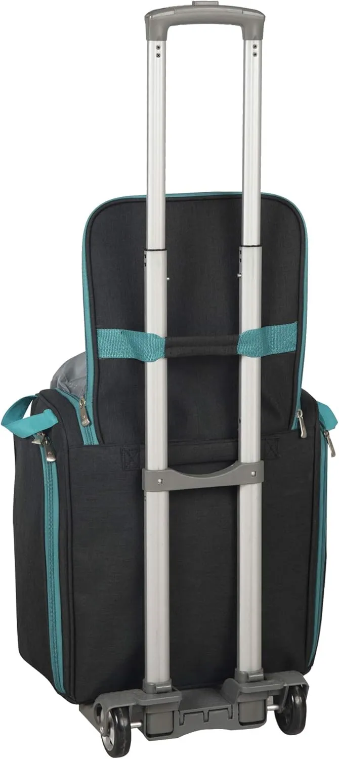 Crafters Tote Bag Organizer, Storage Bag for Craft Supply, and Scrapbooking Carrier w/Handle and Wheels