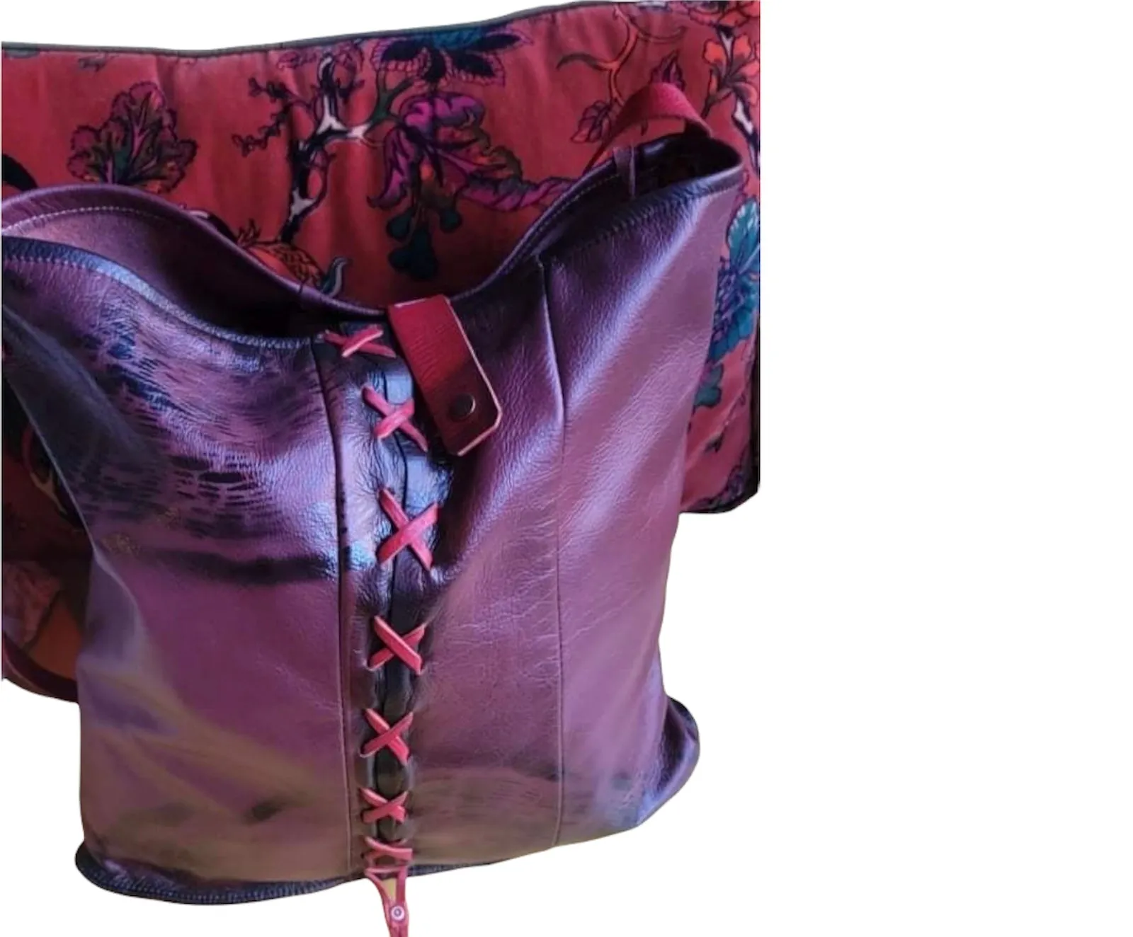 Crossbody /shoulder brown Leather Tote bag