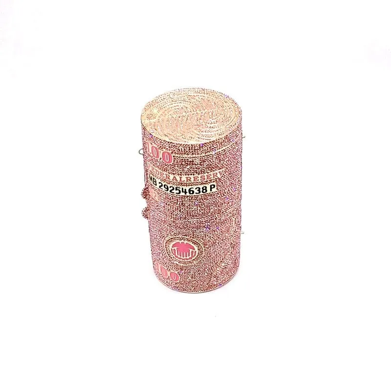 Crystal Bling Dollar Bill Money Clutch Purse Handbag-WM79