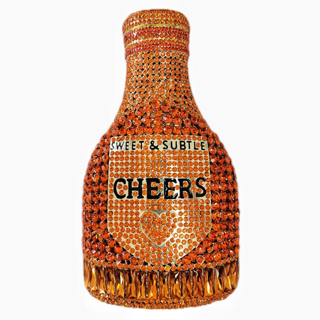 Crystal Champagne Bottle Clutch