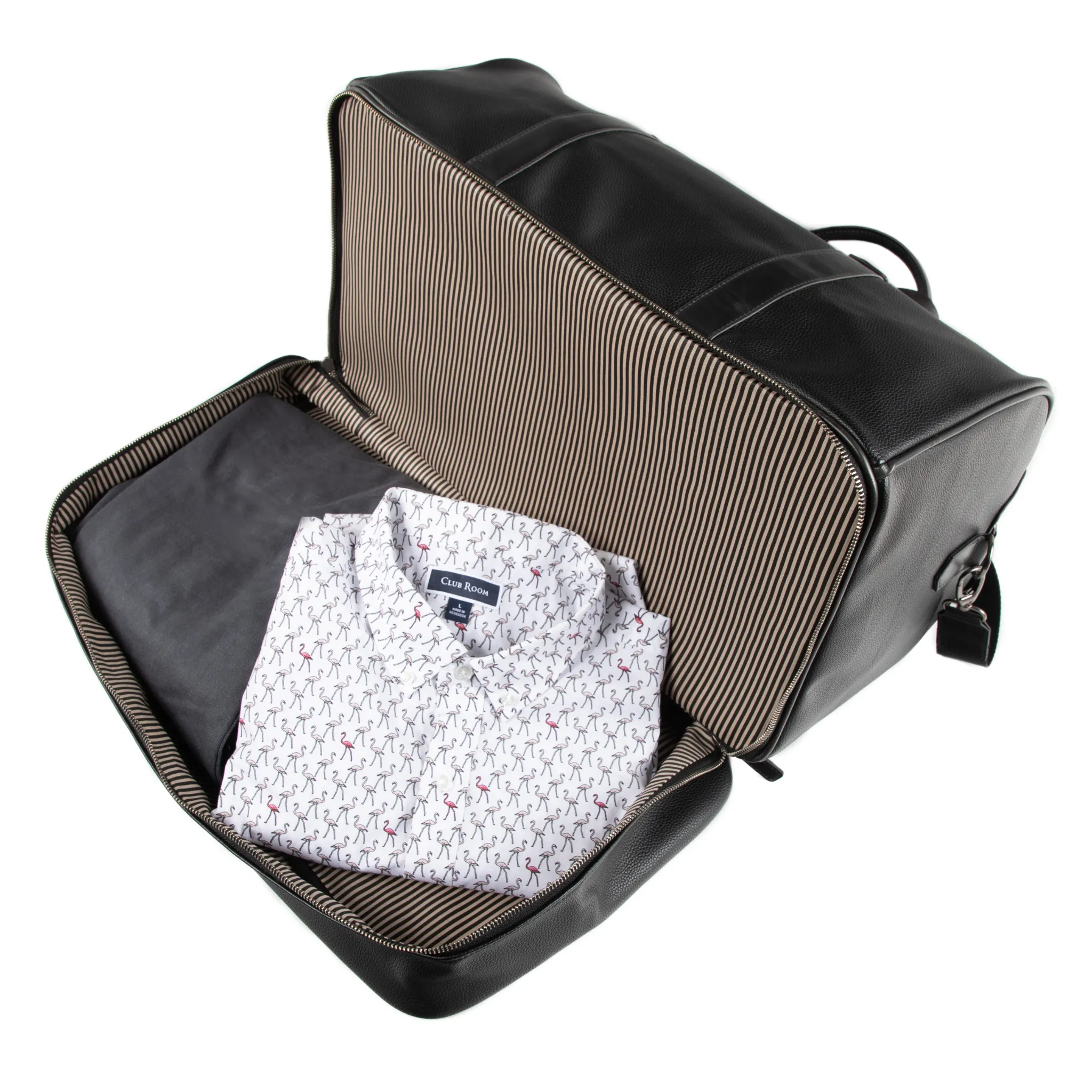Davidson Weekender Bag in Black Leather