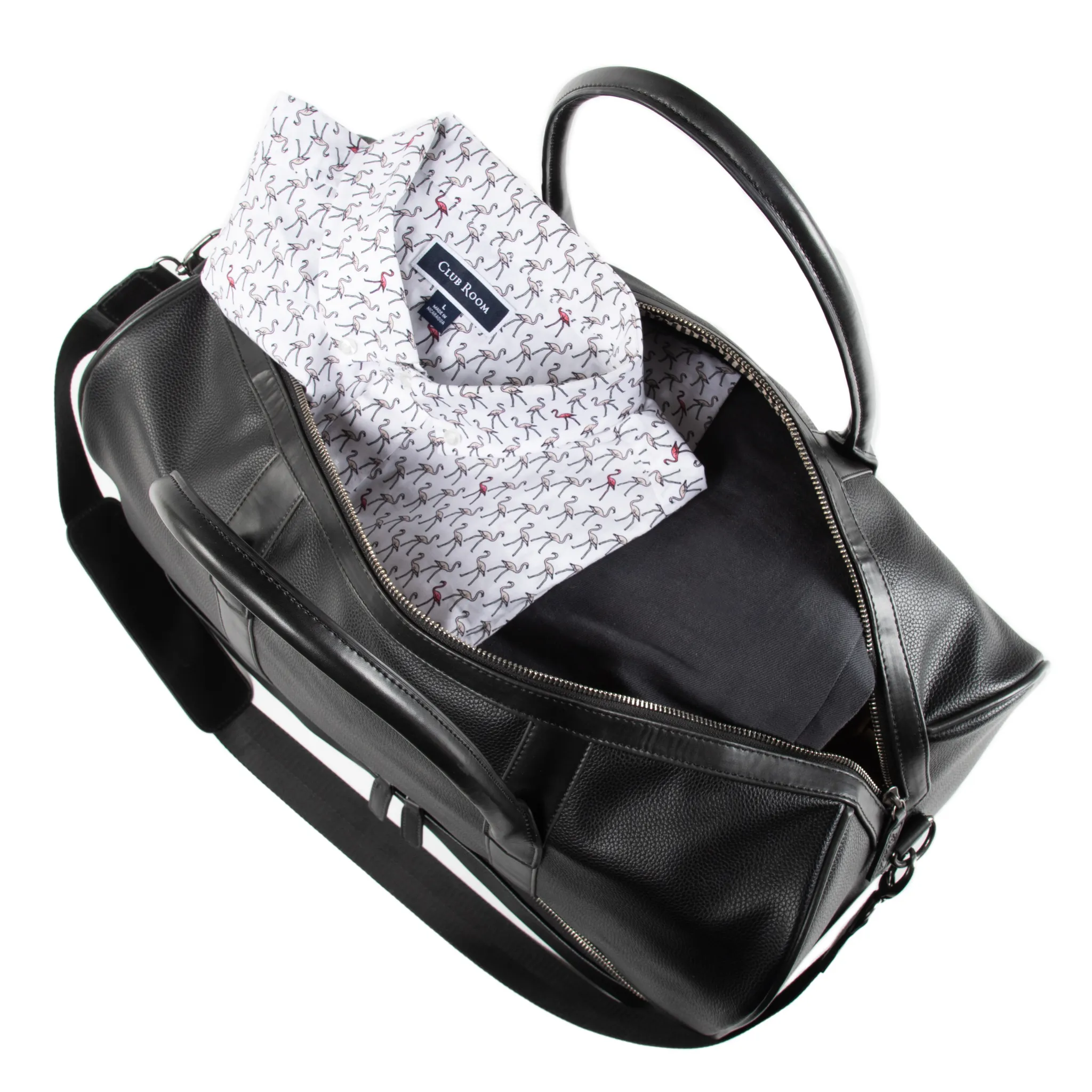 Davidson Weekender Bag in Black Leather