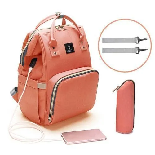 Diaper Bag Backpack with USB Charging Port