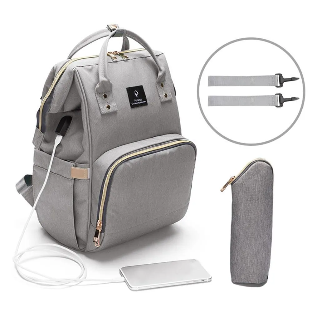 Diaper Bag Backpack with USB Charging Port