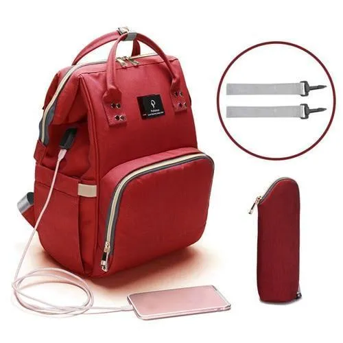 Diaper Bag Backpack with USB Charging Port