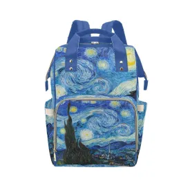 Diaper Bag - Vintage Art | Vincent van Gogh: The Starry Night | Multi Compartment Bag, Babygirl Custom Diaper Bag, Hipster Diaper Backpack