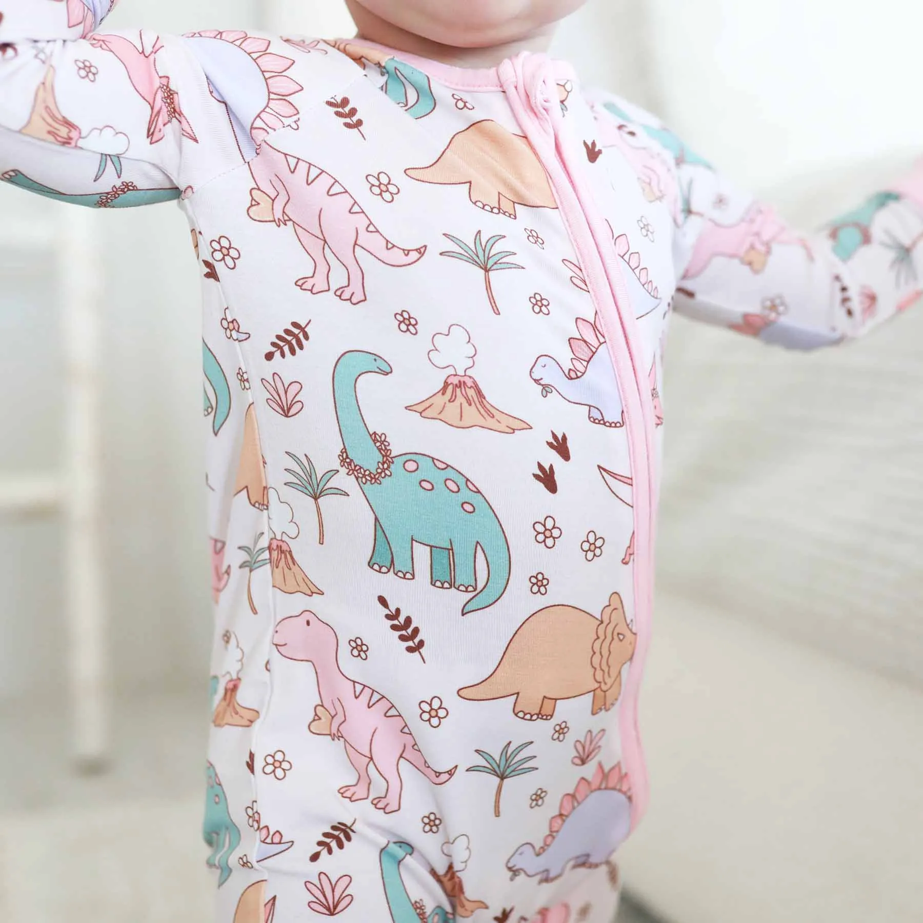 Dolly's Dinos Convertible Zip Romper