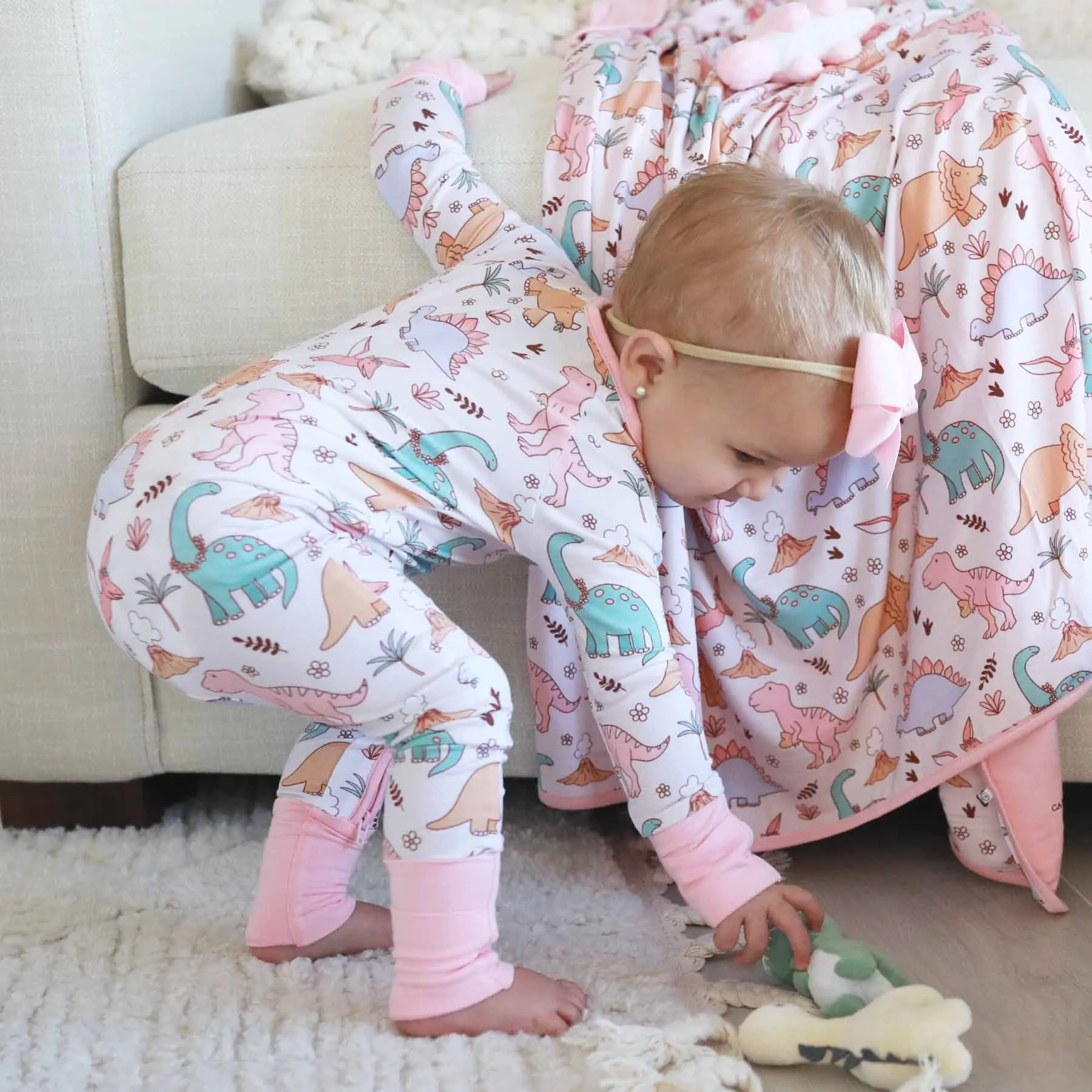Dolly's Dinos Convertible Zip Romper