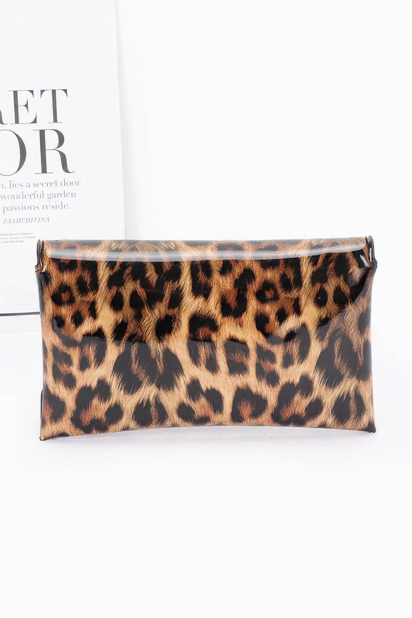 Enamel Envelope Clutch