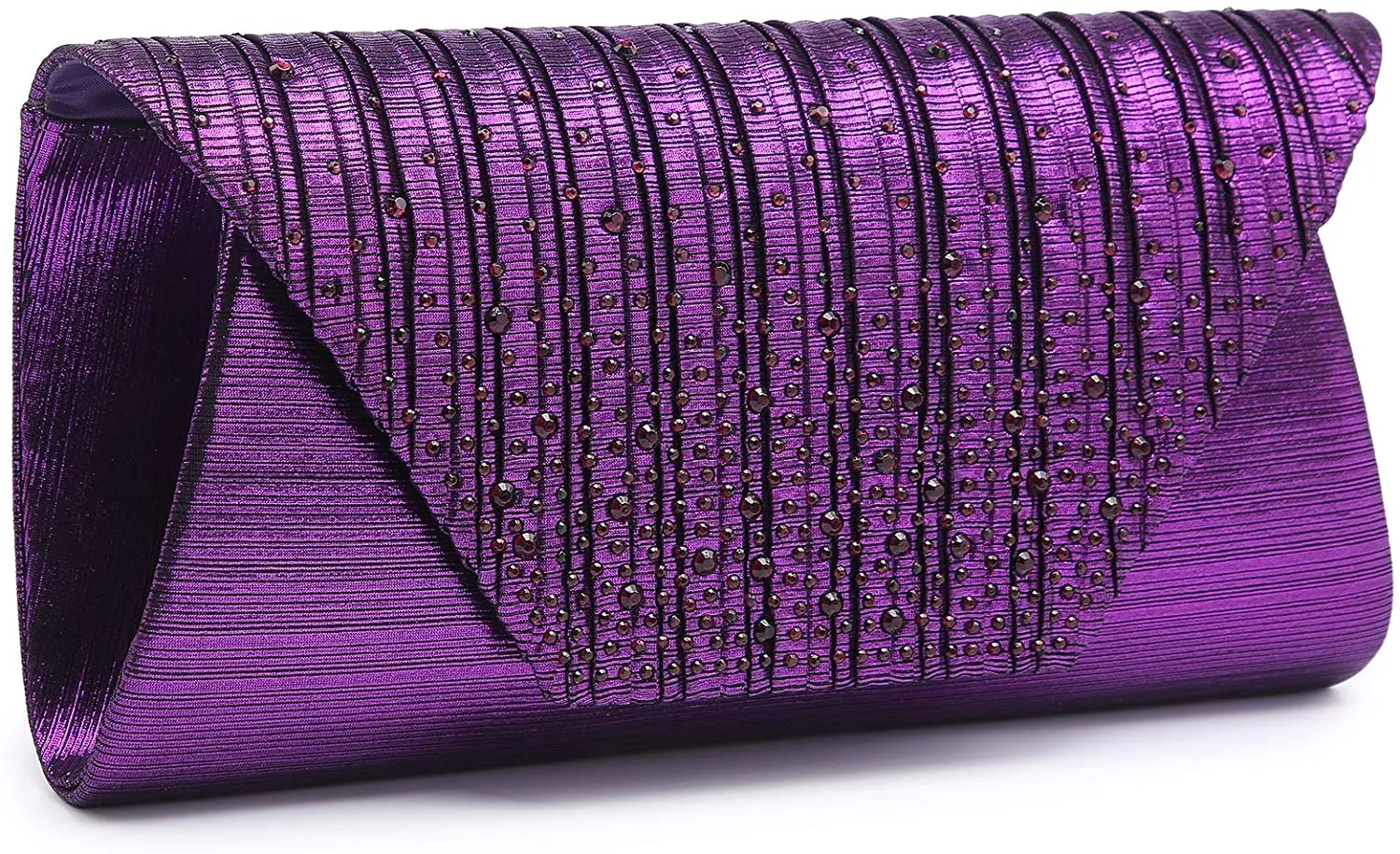 Envelope Clutch Red Glitter Rhinestone Evening Purse Bag