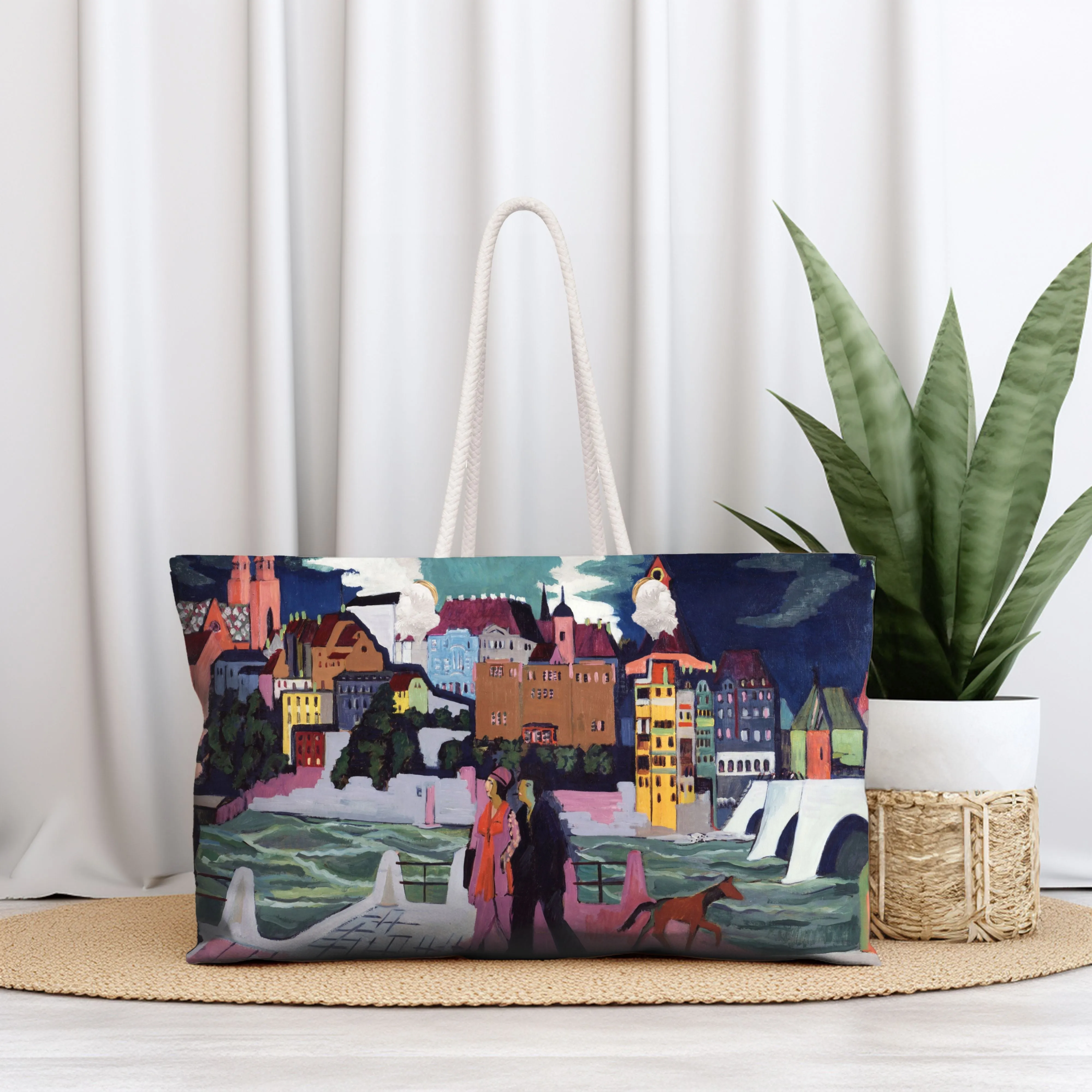 Ernst Kirchner "View of Basel" Weekender Bag
