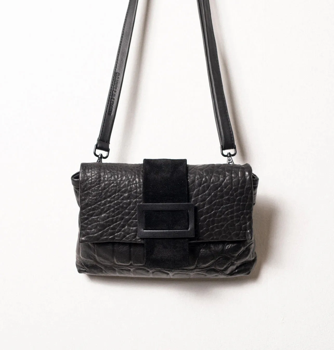 Eva Clutch Bag -  Black Croco