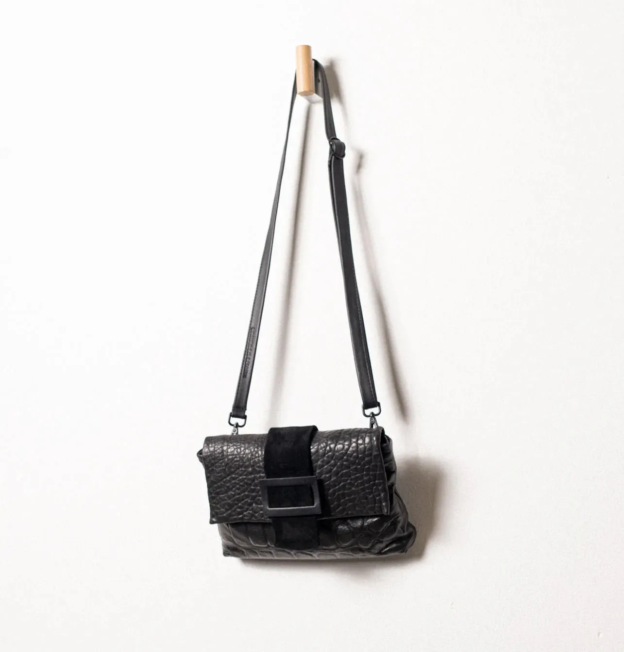 Eva Clutch Bag -  Black Croco