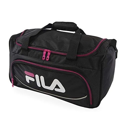 Fila Kelly 19-in Sports Duffel Bag, Black Fuchsia One Size