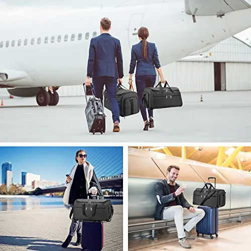 Garment Duffle Bags for Travel, Bukere Convertible Carry on Garment Duffel Bag for Men Women, Shoe Compartment, 2 in 1 Hanging Dress Suitcase Suit Travel Bags