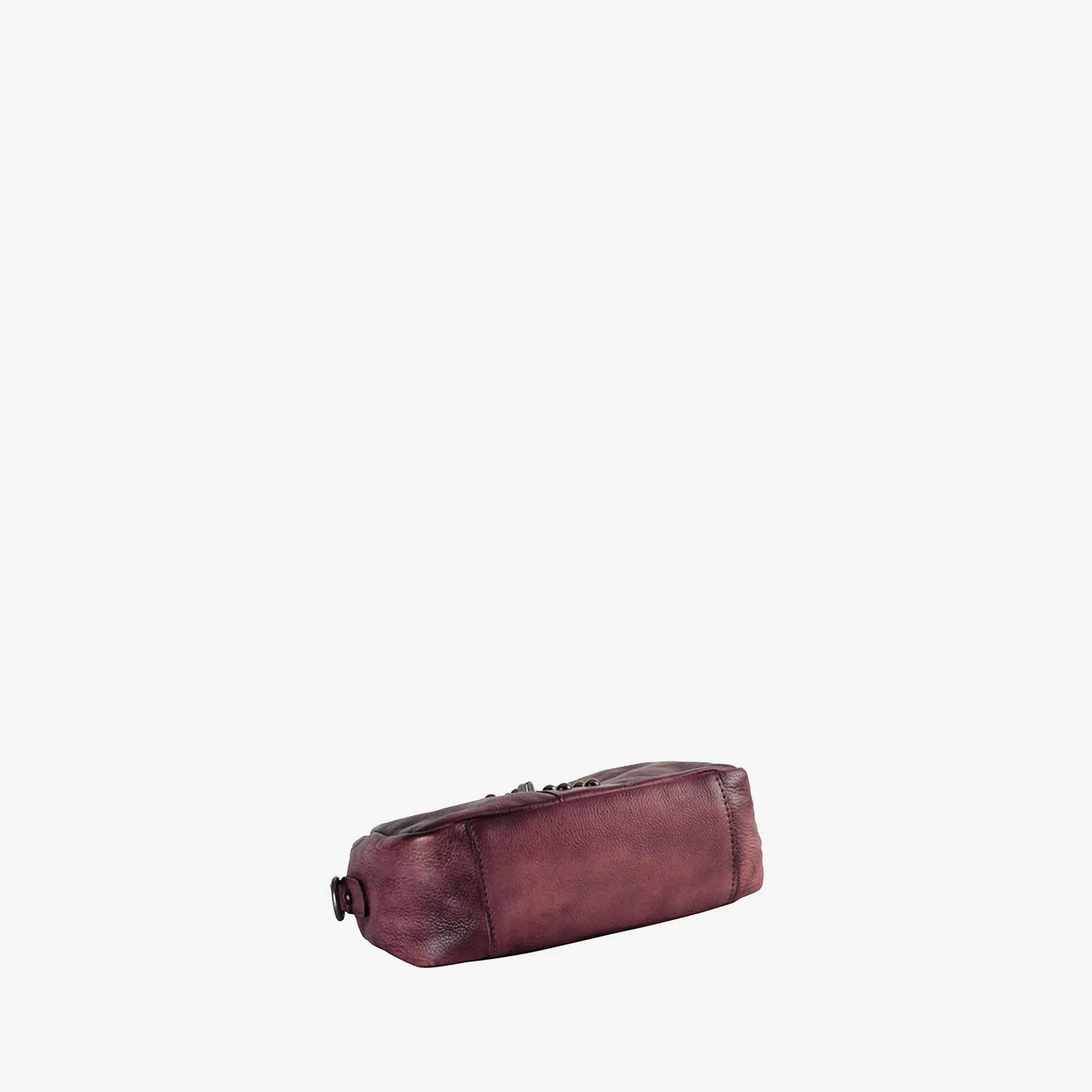 Genuine Leather Round Studded Mini Tote Bag