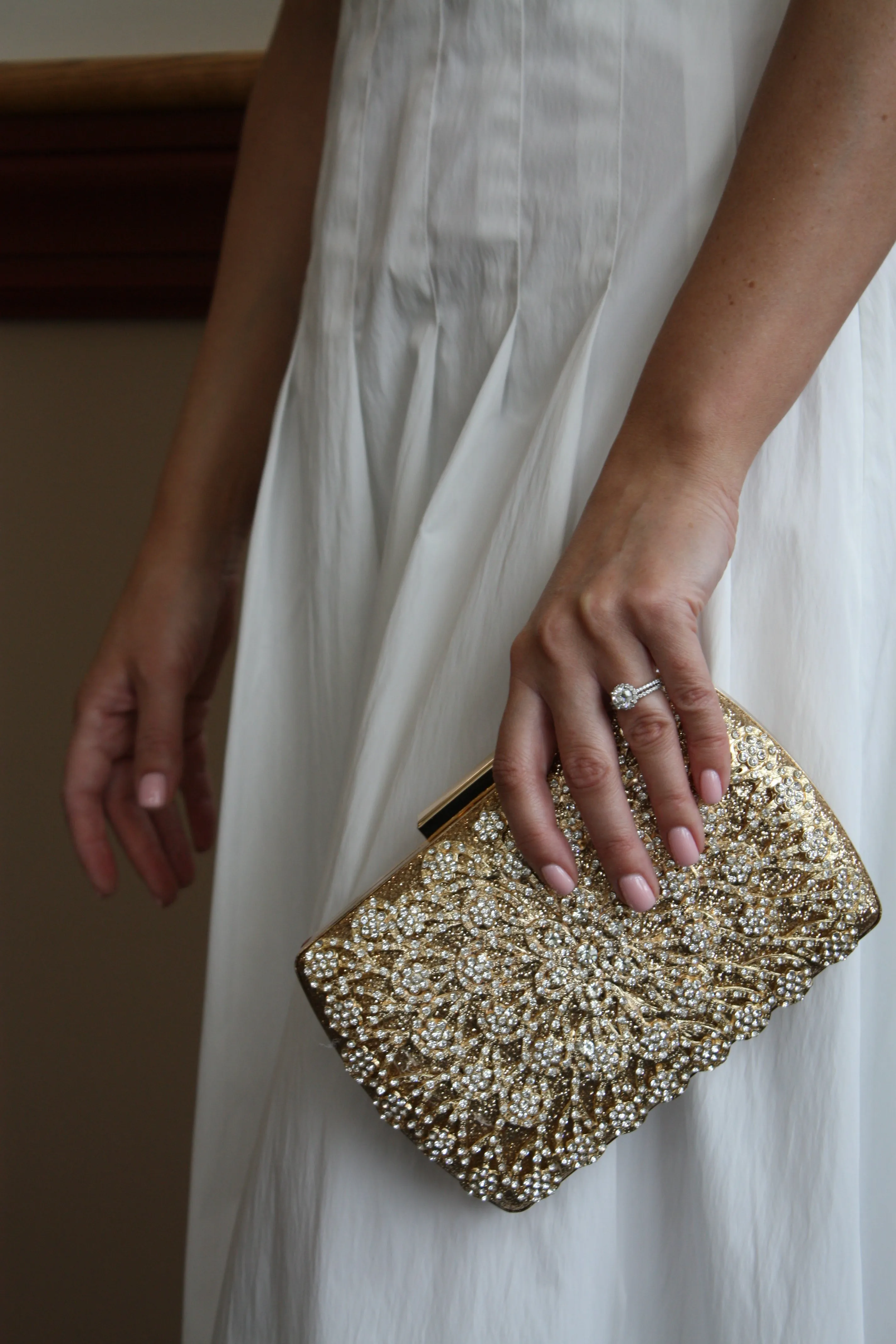 Gold Crystal Clutch