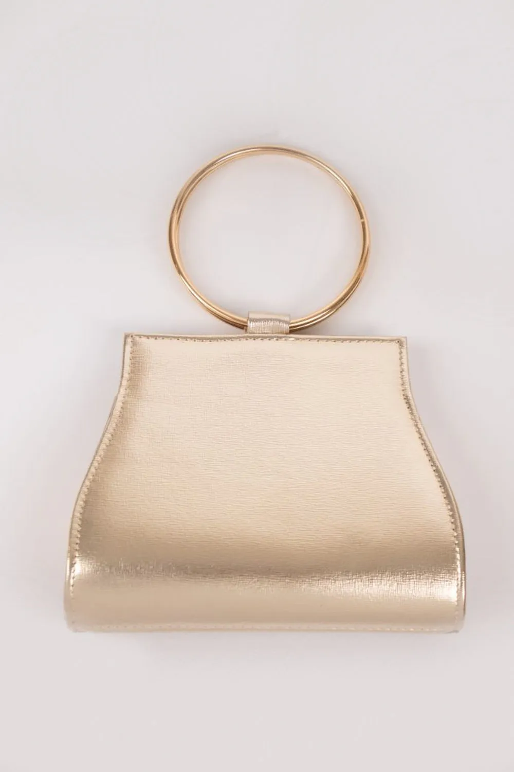Gold Diamante Clutch Bag with Top Handles