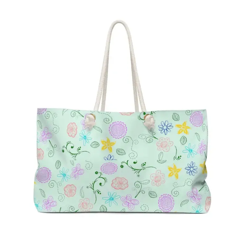 Green Oversized Polyester Weekender Bag