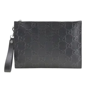 Gucci Gg Embossé  Leather Clutch Bag ()