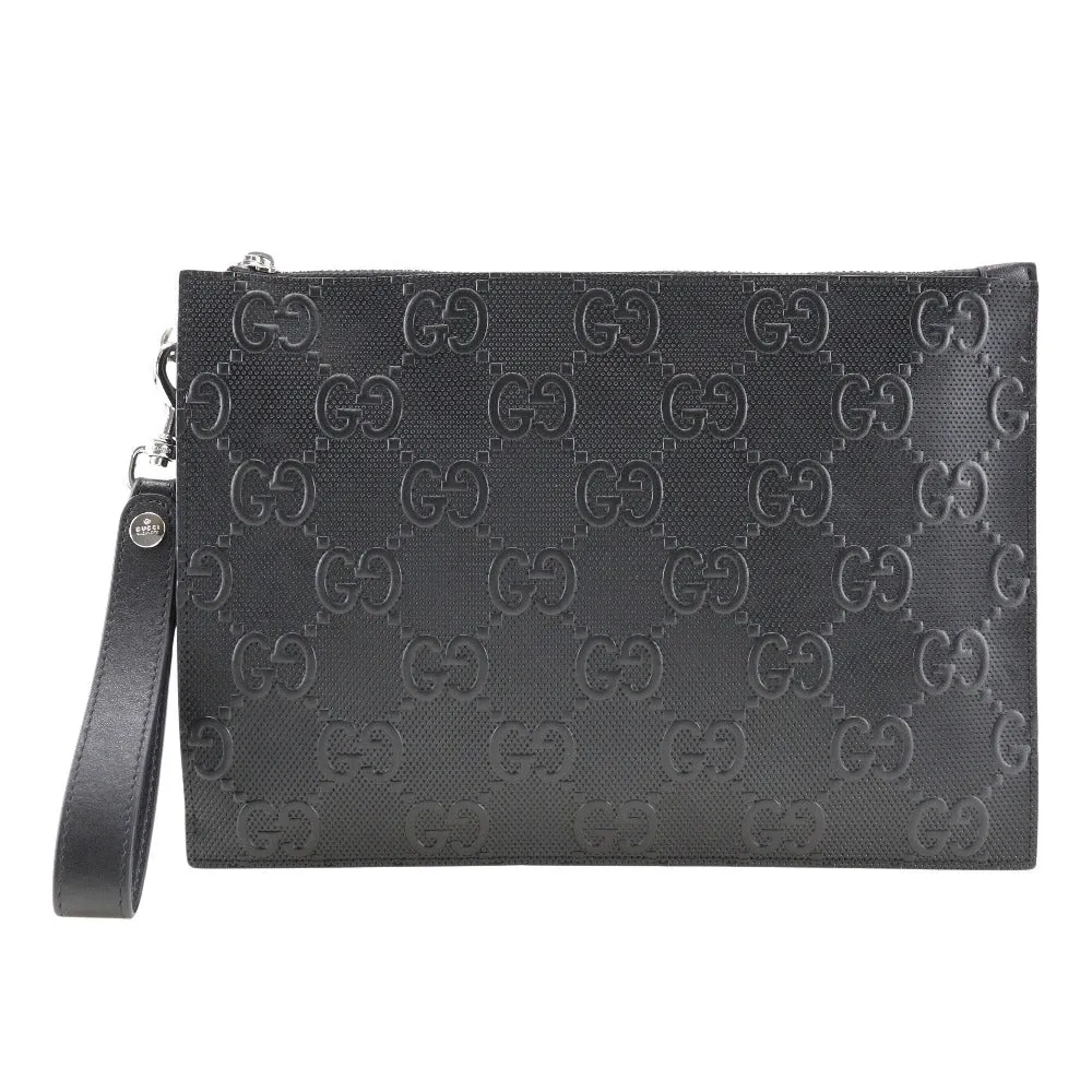 Gucci Gg Embossé  Leather Clutch Bag ()
