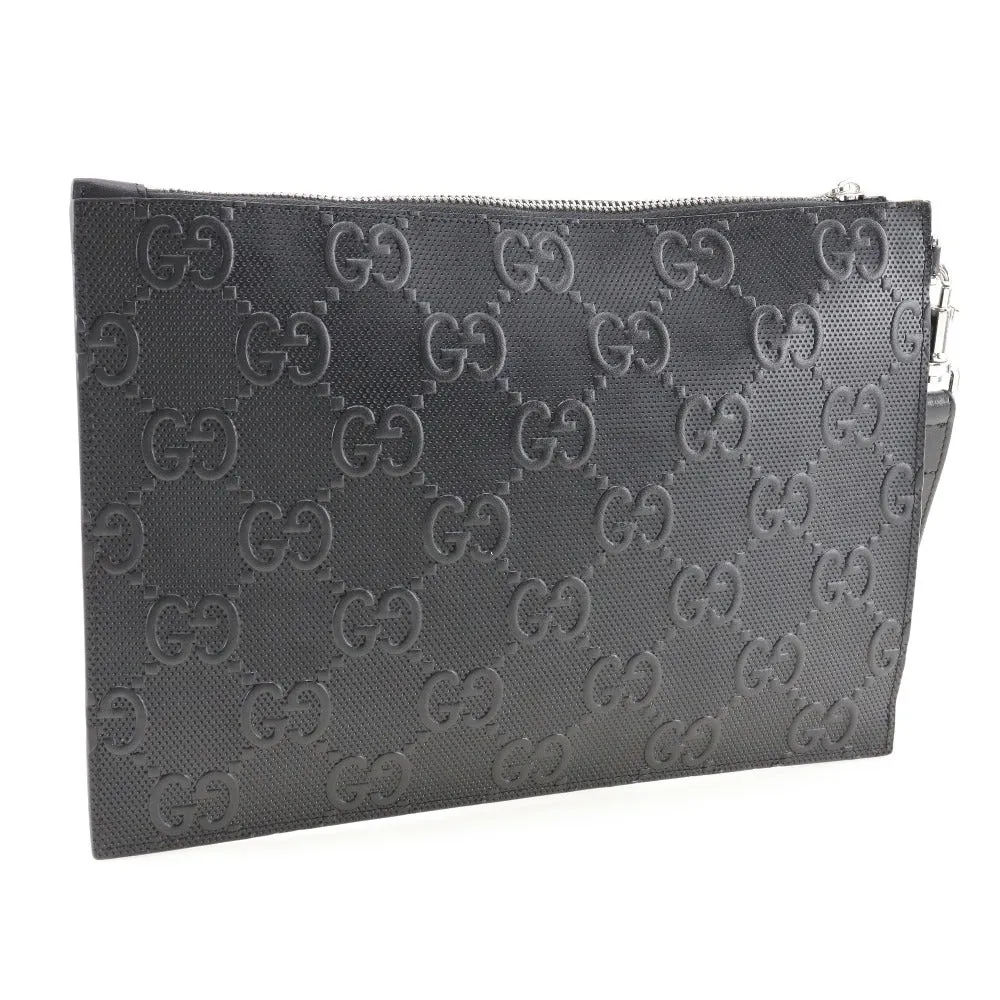 Gucci Gg Embossé  Leather Clutch Bag ()