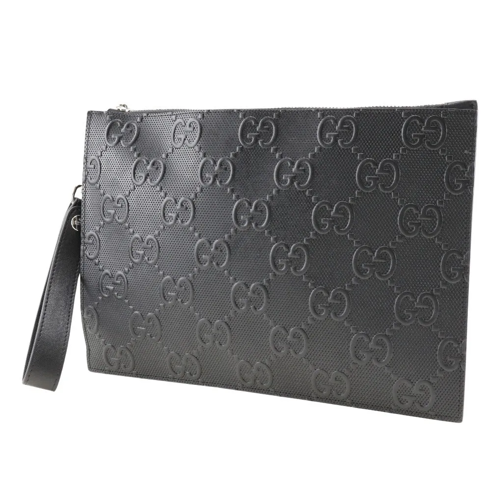 Gucci Gg Embossé  Leather Clutch Bag ()