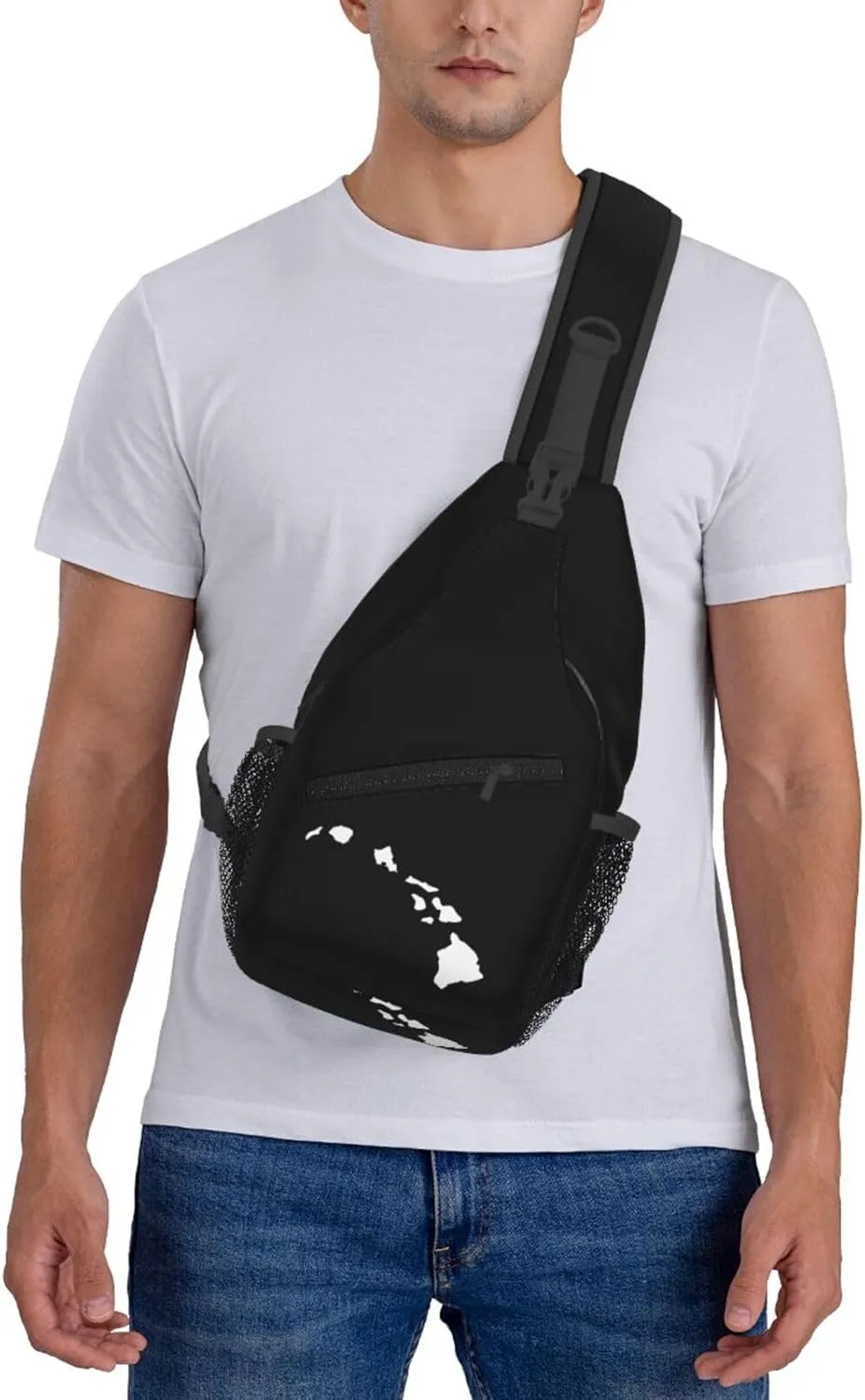 Hawaii Hawaiian Island Sling Backpack Shoulder Chest Bag For Men Women Hiking Travel Crossbody Daypack