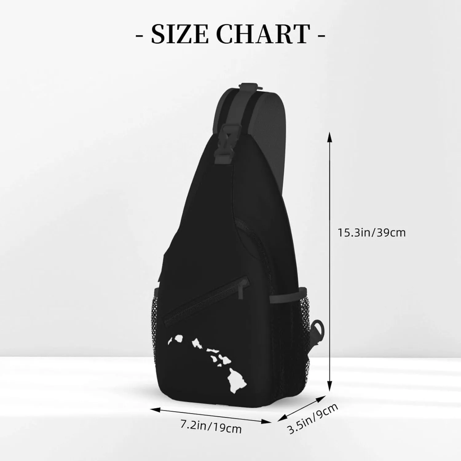 Hawaii Hawaiian Island Sling Backpack Shoulder Chest Bag For Men Women Hiking Travel Crossbody Daypack