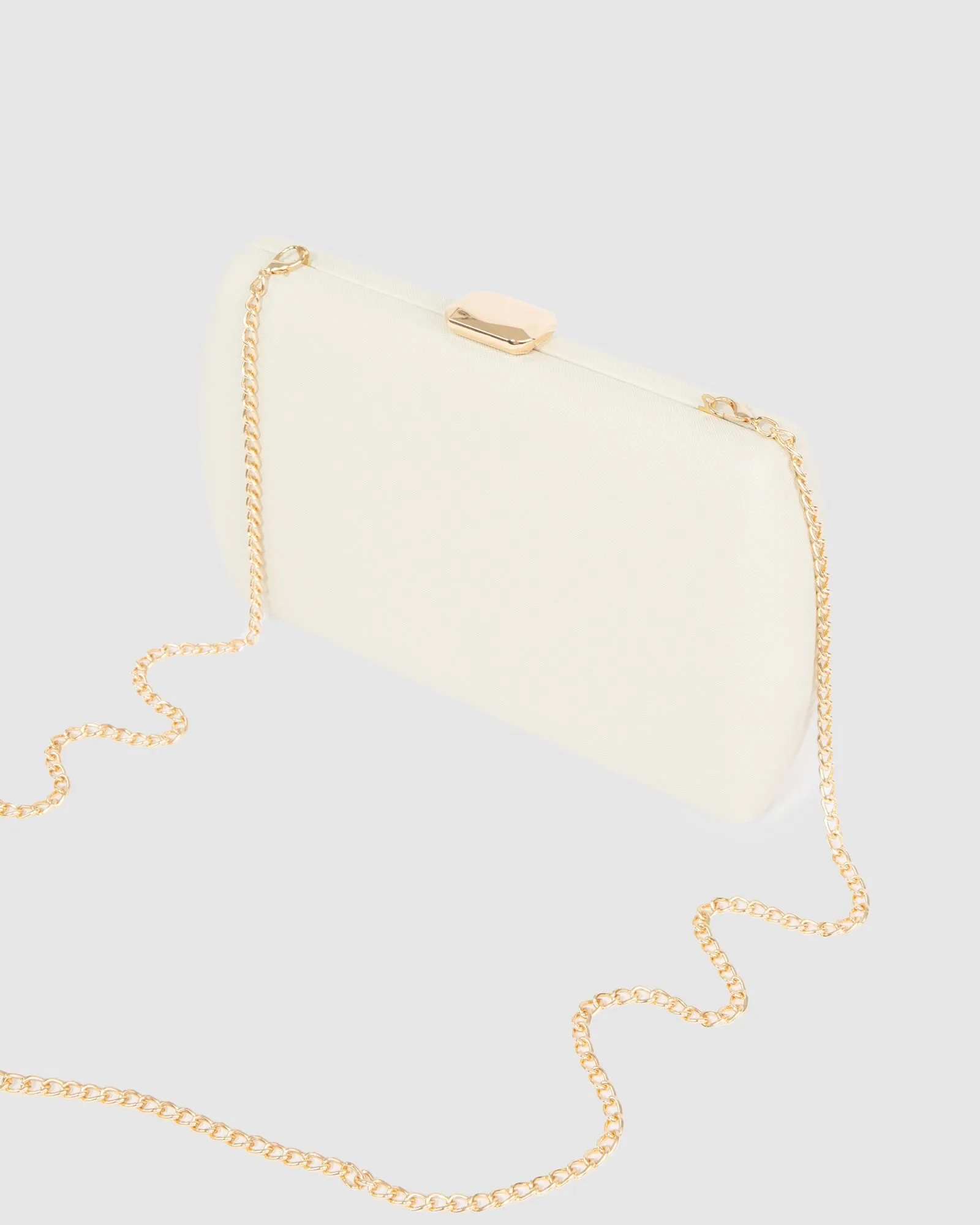 Ivory Aliana Hardcase Clutch Bag