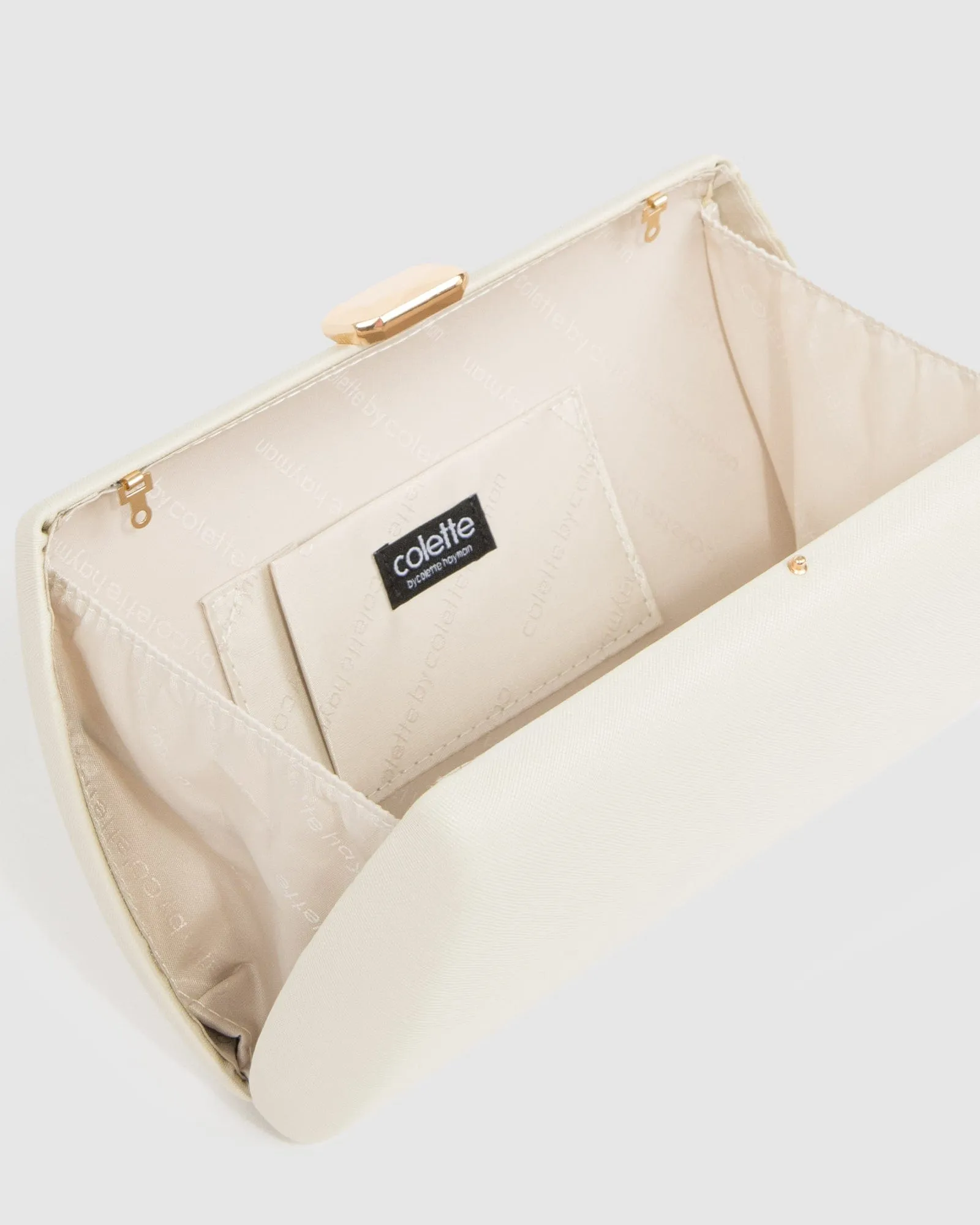 Ivory Aliana Hardcase Clutch Bag