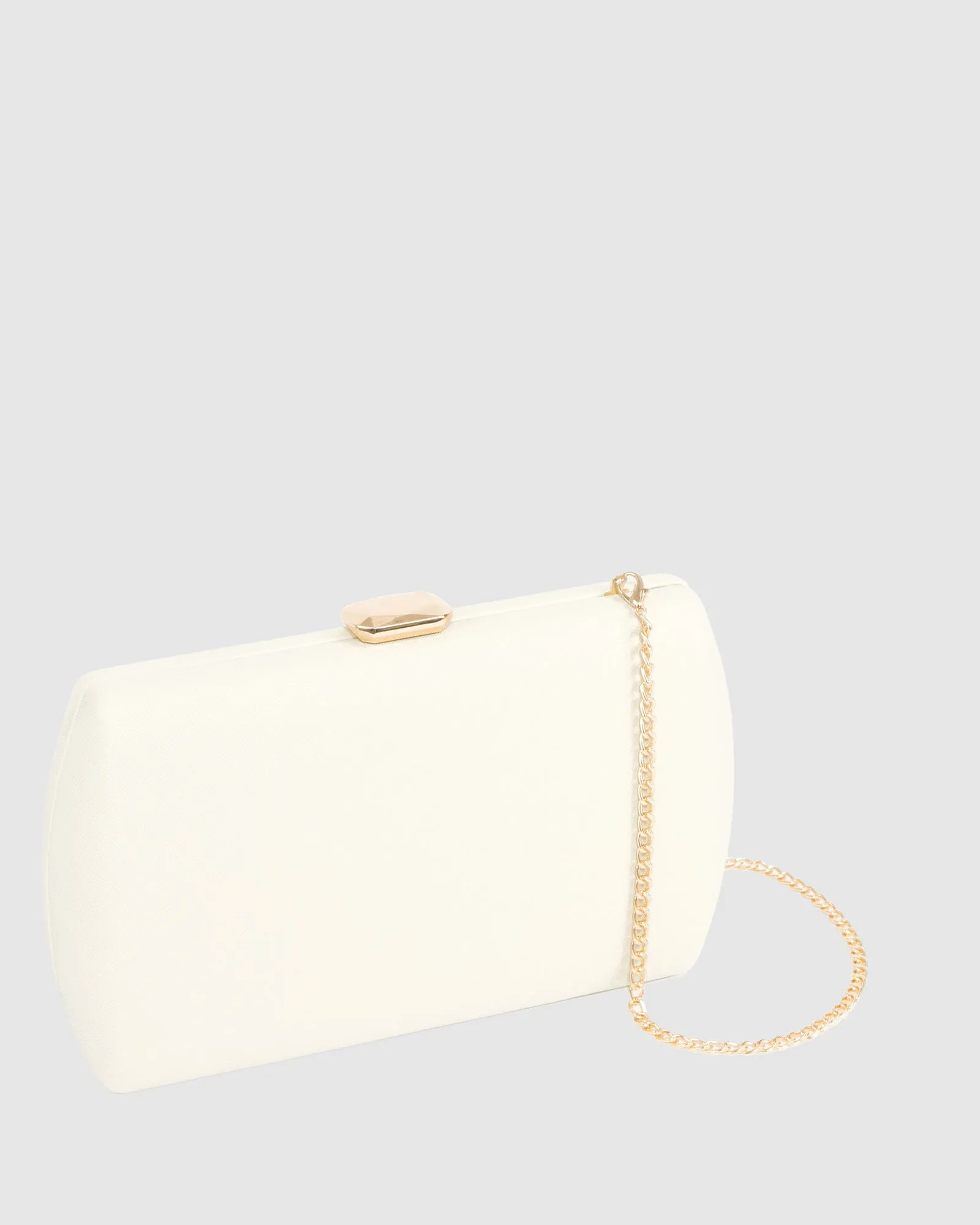 Ivory Aliana Hardcase Clutch Bag