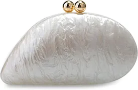 jessie Acrylic Evening Clutch Bag for Women Marble Purse Handbag for Wedding Party Prom