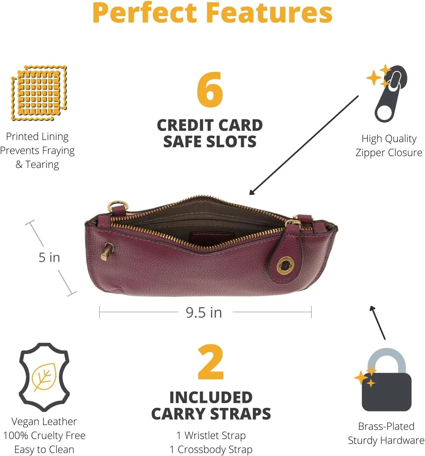 Joy Susan Women's Fashion Purse Mini Crossbody Wristlet Clutch Handbag