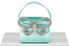 L'alingi Blue Aqua Ella Box Bag Satin Box Clutch One Size