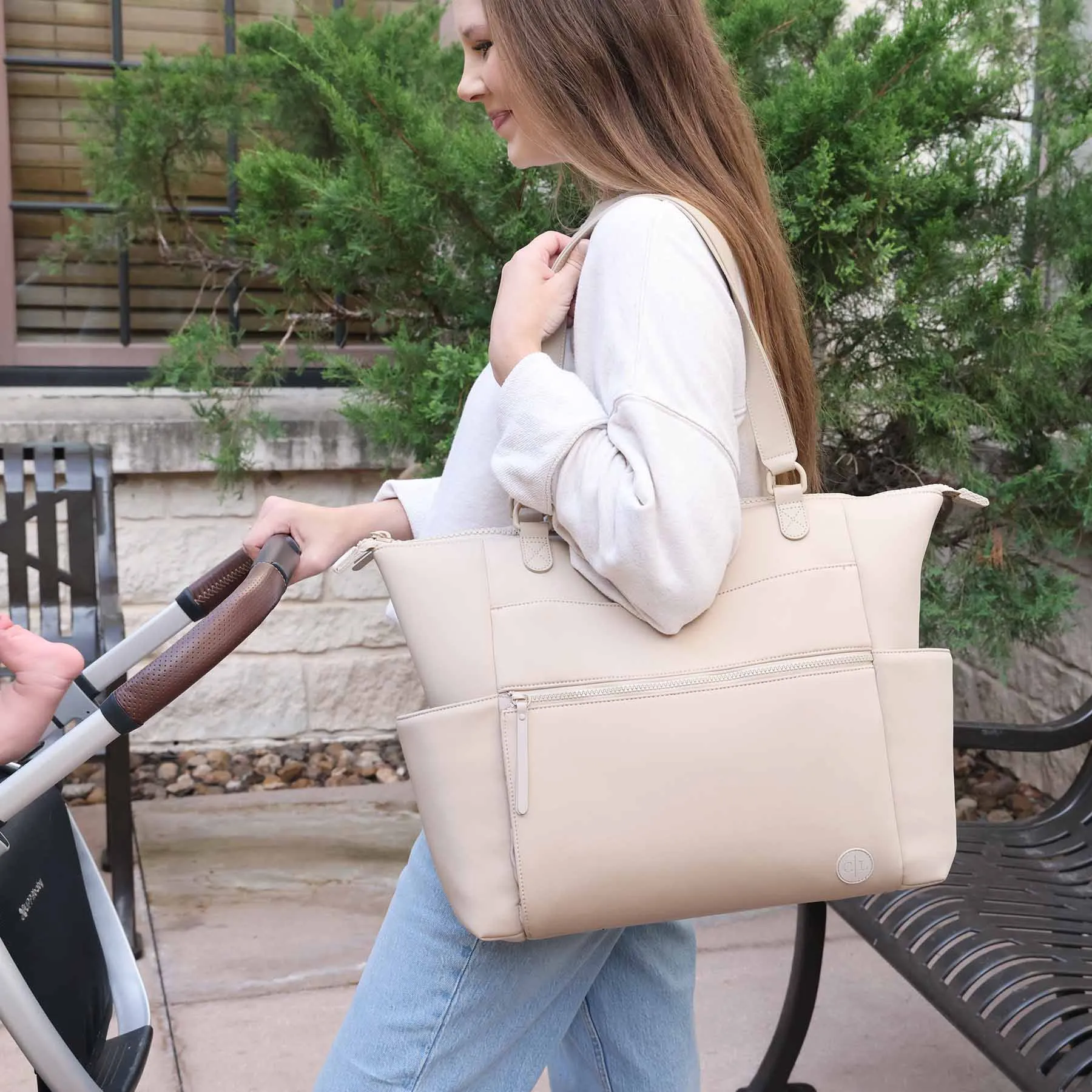 Lane Convertible Diaper Bag Tote | Sand
