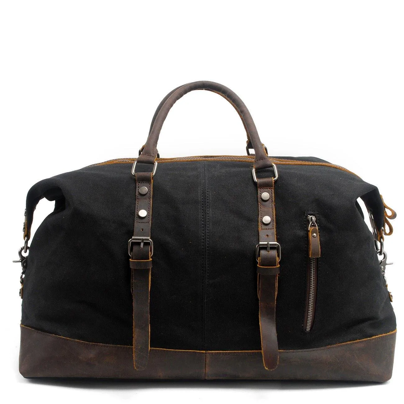 Large Waxed Canvas Weekender Duffle Bag Travel Mens
