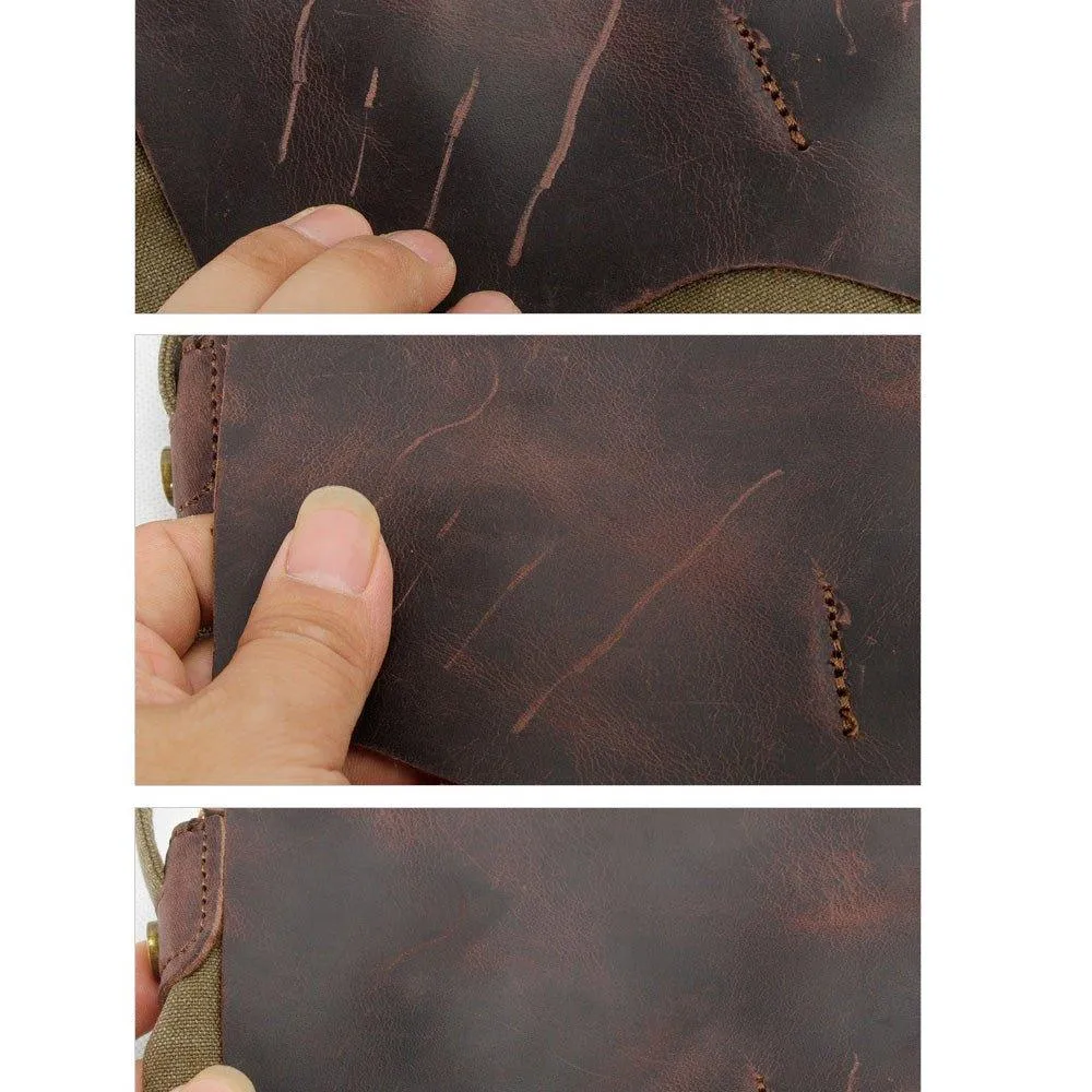 Large Waxed Canvas Weekender Duffle Bag Travel Mens