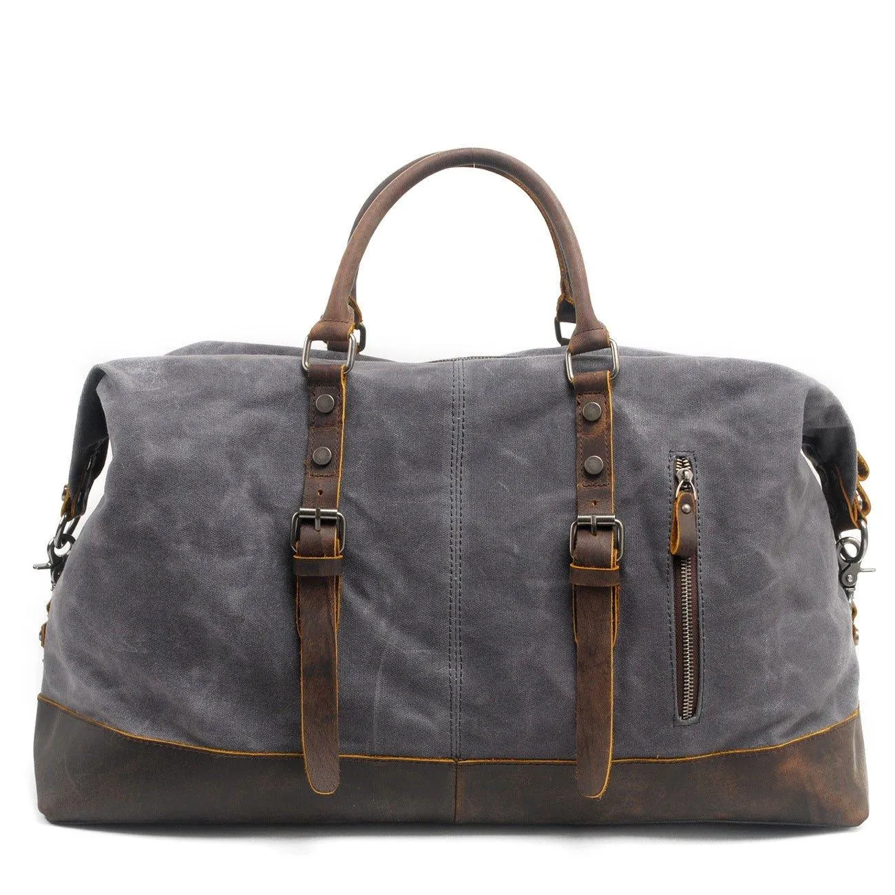Large Waxed Canvas Weekender Duffle Bag Travel Mens