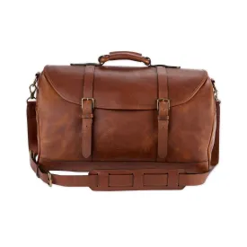 Leather Weekender Duffel Bag
