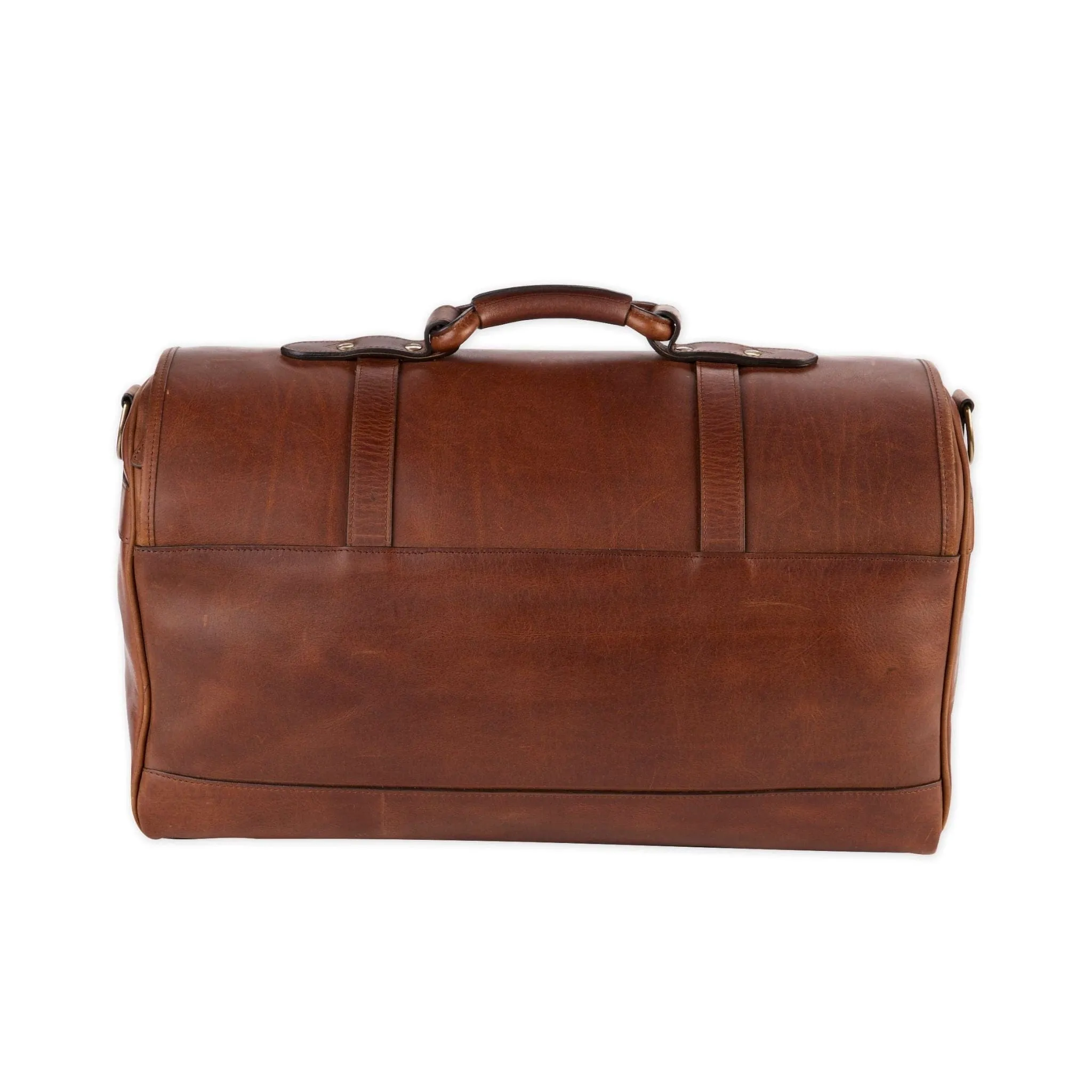 Leather Weekender Duffel Bag
