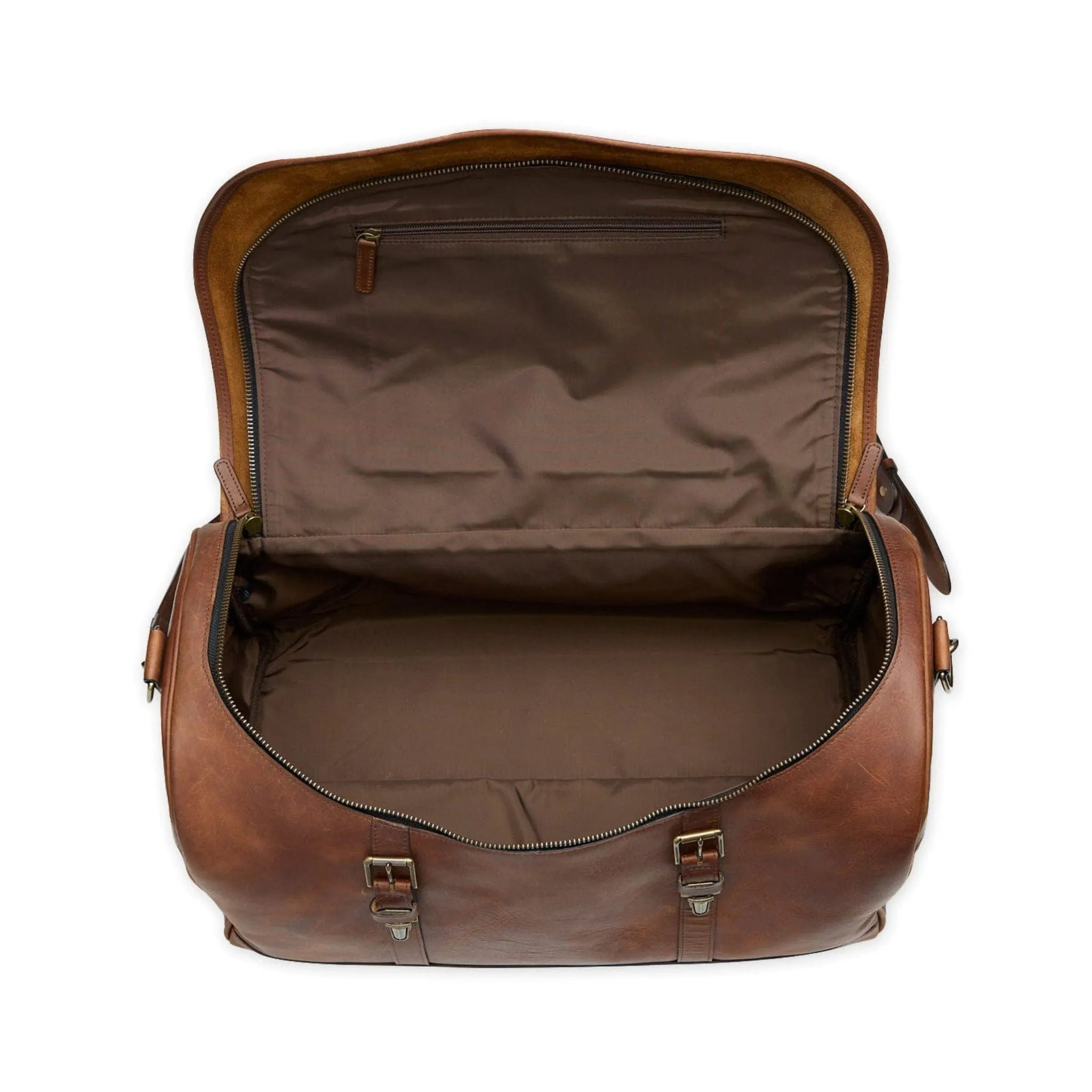 Leather Weekender Duffel Bag