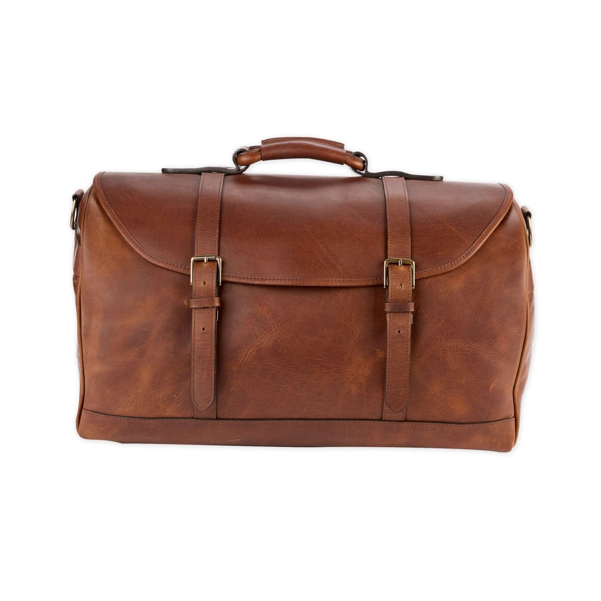 Leather Weekender Duffel Bag