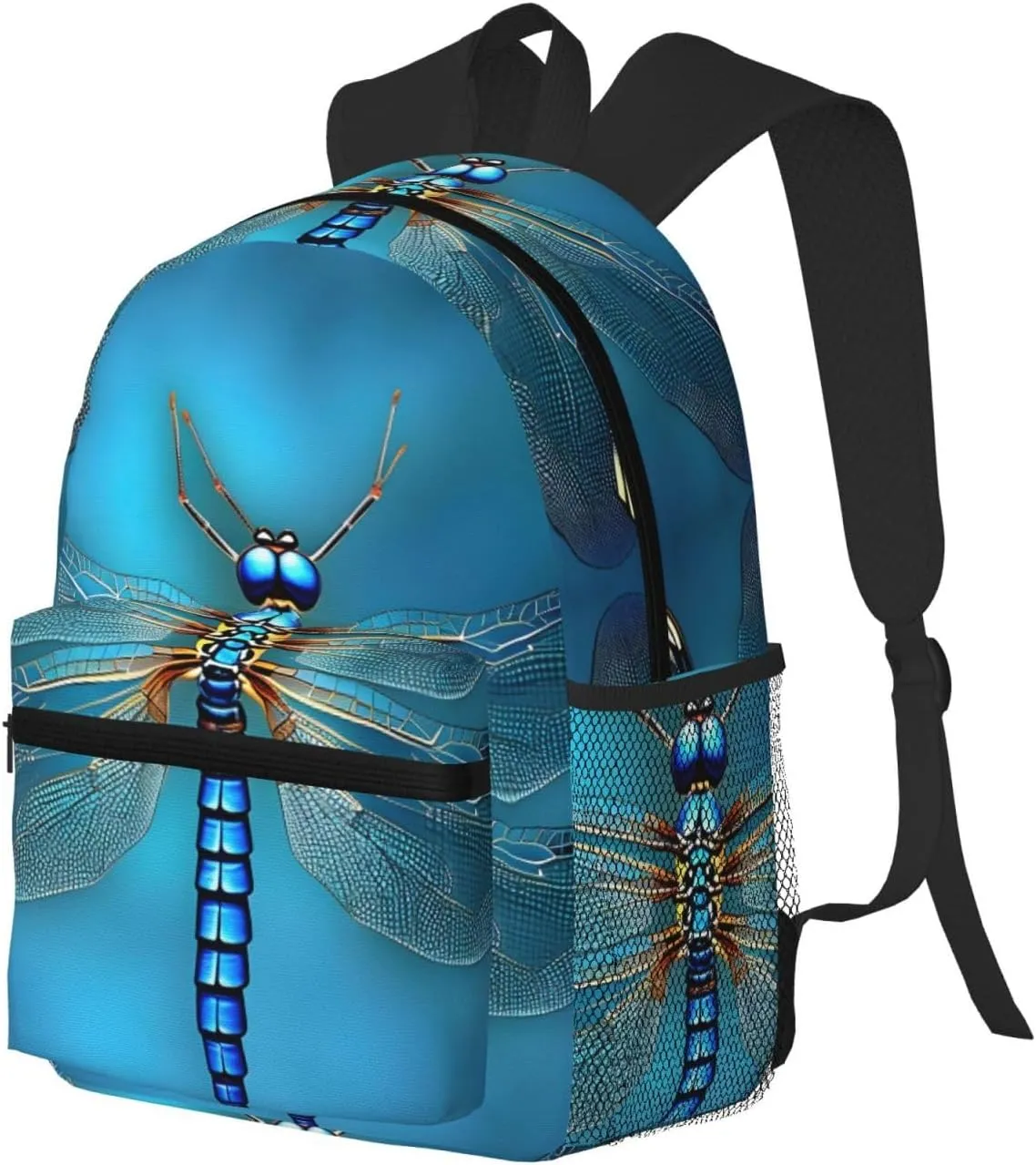 Lightweight Laptop Backpack,Casual Daypack Travel Backpack Bookbag Work Bag for Men and Women-Blue Odonata Pattern