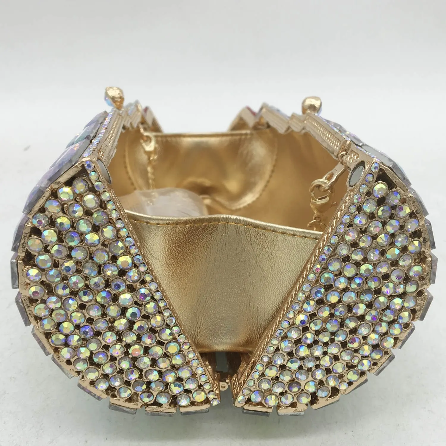 Lipstick Crystal Purse Rhinestone Clutch Evening Handbag