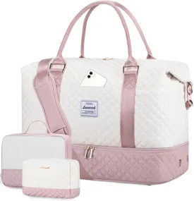 LOVEVOOK Travel Weekender Bag for Women, Carry on Overnight Bag with Shoe Compartment, Travel Duffle Bag Women, Gym Duffel Yoga Bag with Wet Pocket, Hospital Bags for Labor and Delivery