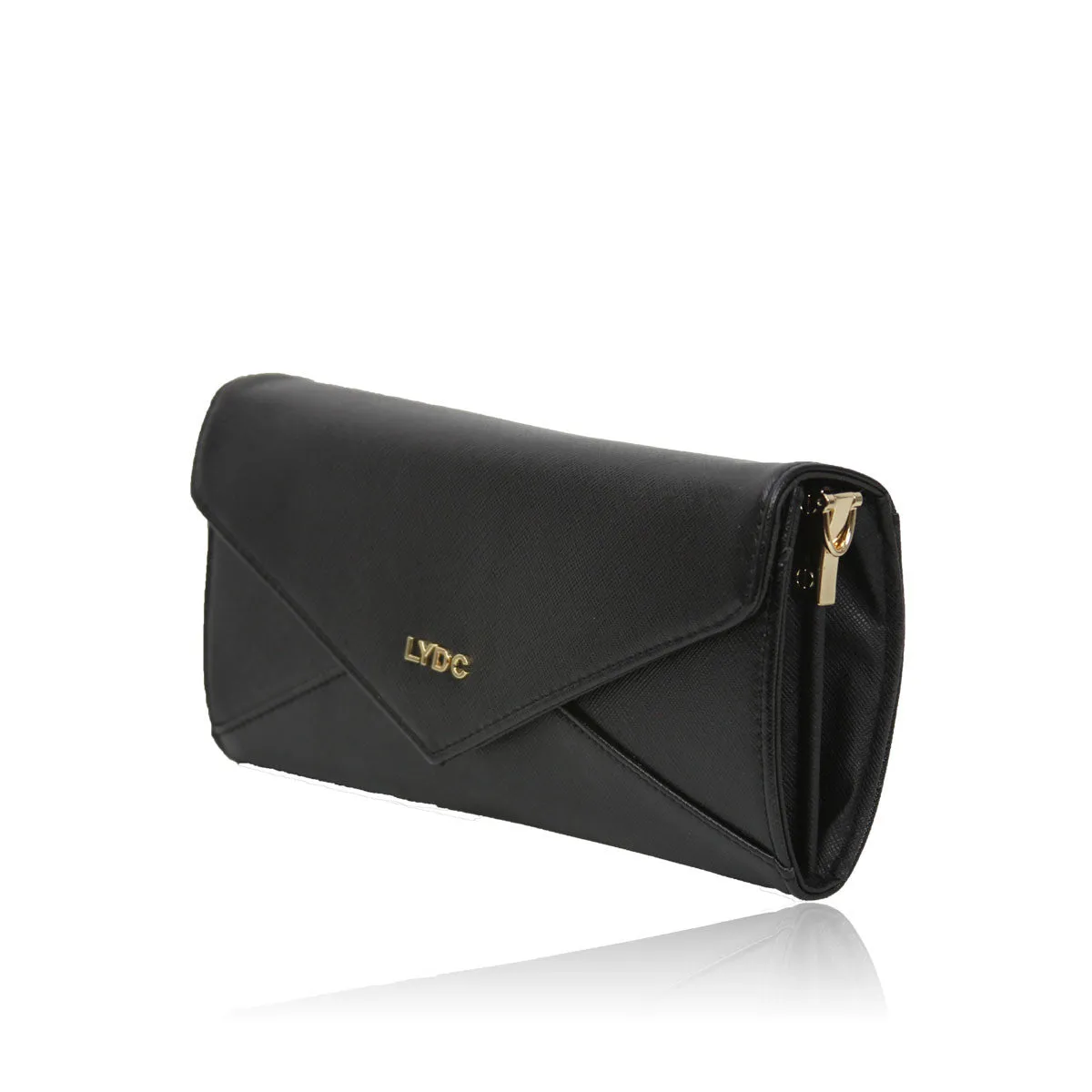 LYDC Verse Black Envelope Clutch Bag