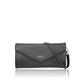LYDC Verse Black Envelope Clutch Bag