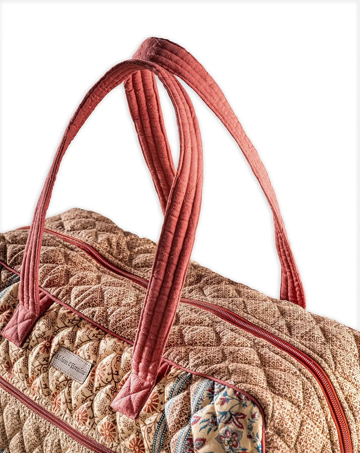 Maison d' Hermine Weekender Bags for Women Cotton Quilted Duffel Overnight Luggage Weekend Bag for Men Gym Sports Gifts Travel Business Travellers Family Trip