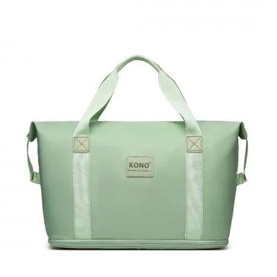 Mama & Baby Two Piece Expandable Waterproof Travel/Hospital Duffel Bag Set (Available in Apple Green/Beige/Pink/Navy/Blue/Purple)
